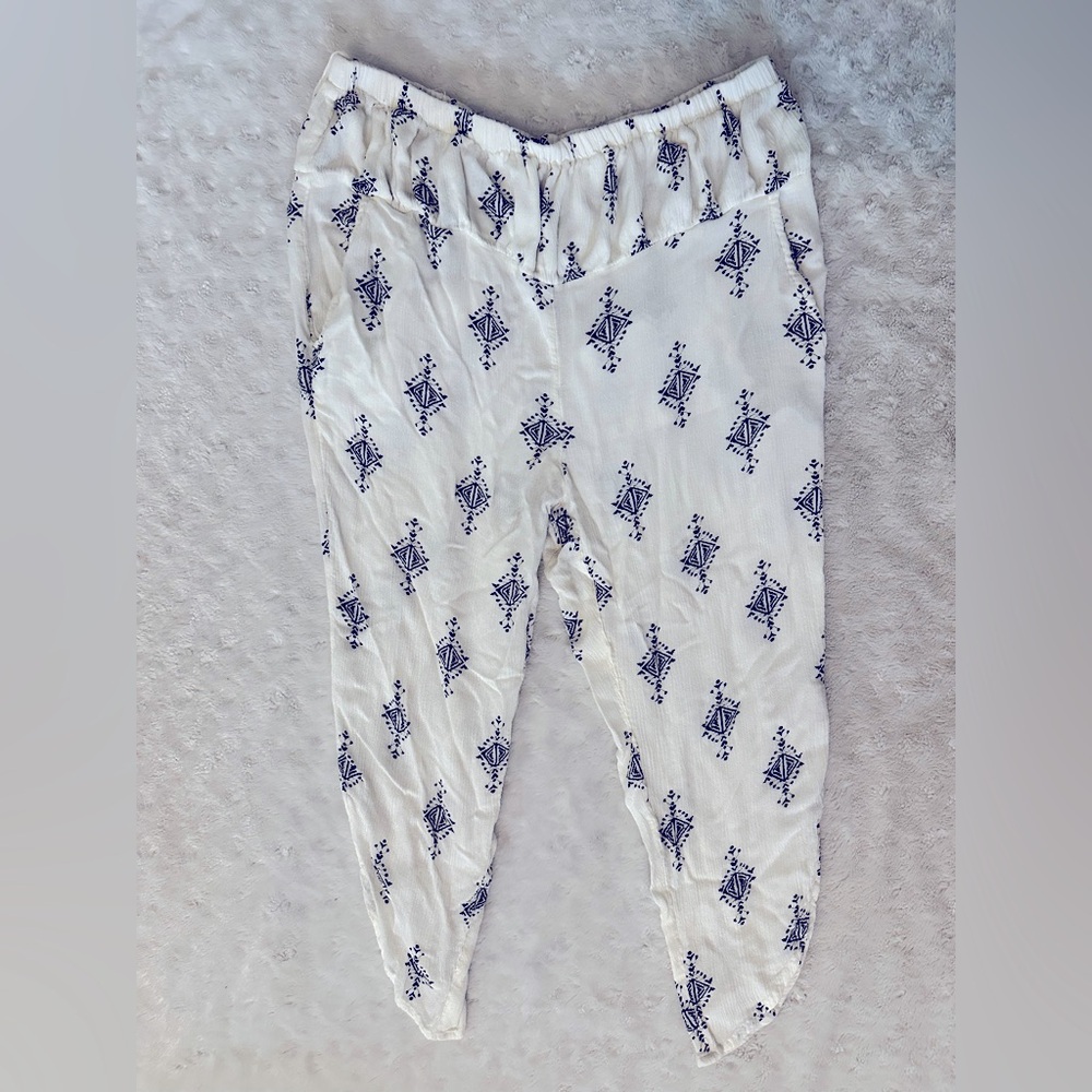 Free People diamond print harem crop pants tea combo - Picture 4 of 14